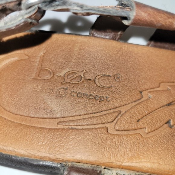 BOC Born Concepts Womens Brown Leather Thong Slingback Strap Sandals Size 9 - Picture 6 of 6